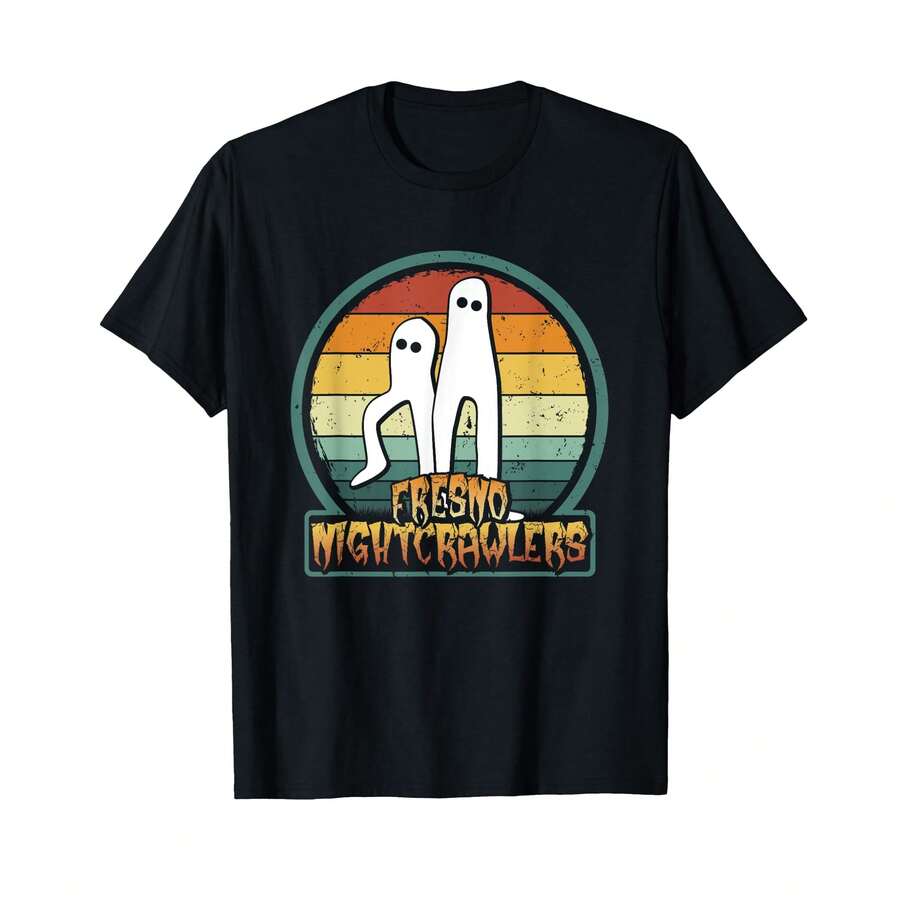 Fresno Nightcrawlers - Retro Haunted Walking Pants Cryptid T-Shirt& ET Personalized Gifts - 黑色 - 查看 1