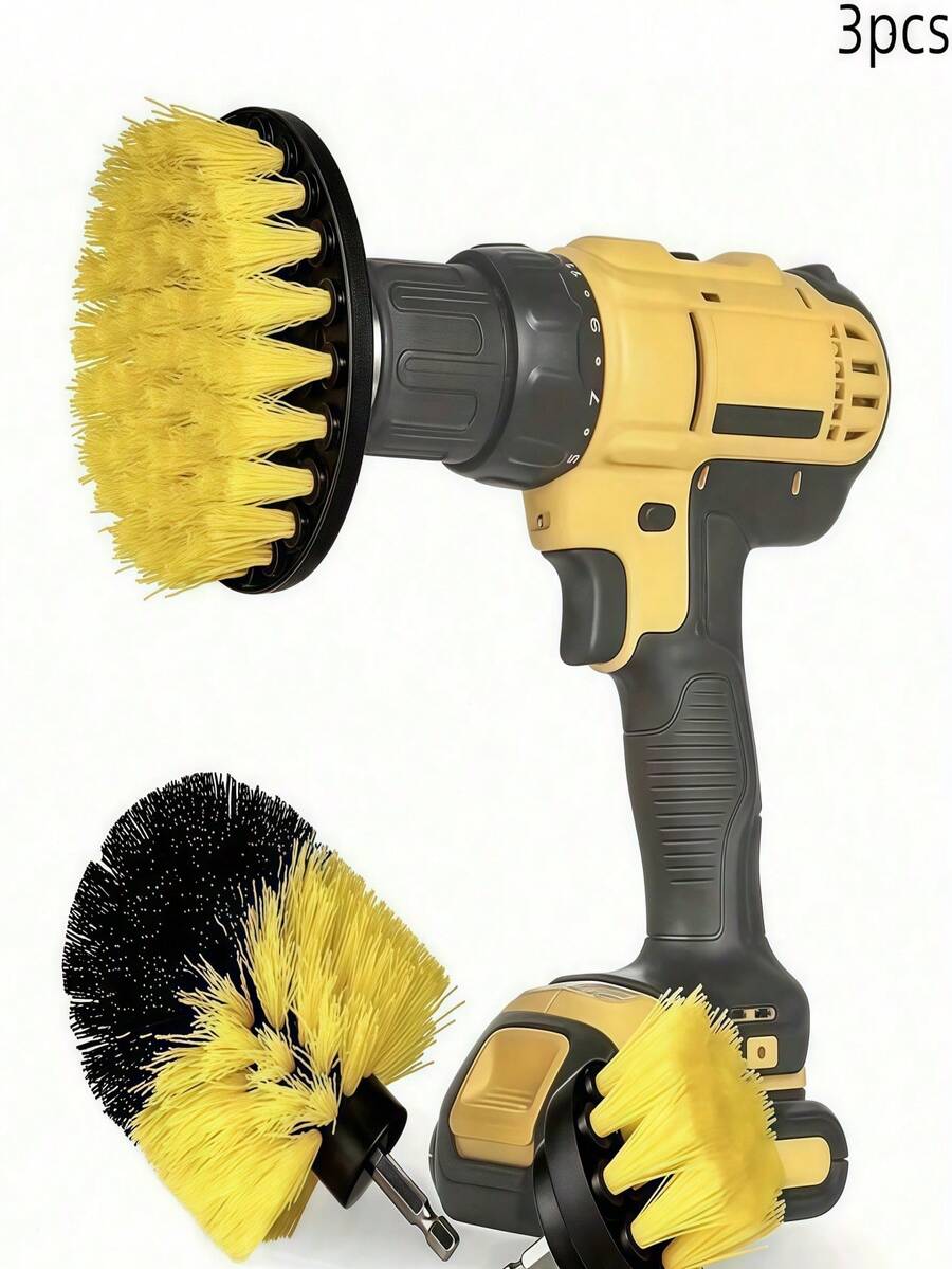 3 件套钻刷附件套装 - 电动洗涤器刷清洁套件 - 适用于浴室表面、灌浆、地板、浴缸、淋浴、瓷砖、厨房和汽车的多功能钻刷