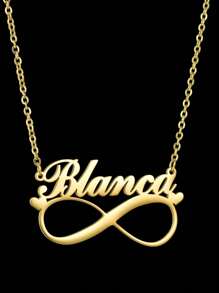 1 Pieza Personalizada Collar de Cadena con Símbolo de Corona, Cruz, Nombre, Corazón, Cruz de Acero Inoxidable, Corazón, Mariposa, Estrella, Mariposa, Símbolo de Infinito, Nombre Árabe, Joyería Personalizada para Exteriores, Playa, Letras de Cadena, Logotipo Firmado, Número Colgante Gargantilla