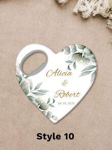 Heart-Shaped Bottle Opener, Wedding Guest Gift, Customized Bottle Opener, Personalized Heart Design, Wedding Party Favor, Personalized Wedding Favor, Heart-Shaped Bottle Opener With Thank You Card, Suitable For Christening, Bridal Shower, Apparel Accessories, Fashionable Autumn Style, Gift For Boyfriend, Girlfriend, Family, Friends - Multicolor - View 14