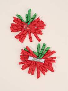 2pcs Back To School Korker Bows For Girls Cute Apple Pencil Bow Hair Clips Red Yellow Green Grosgrain Ribbon Bow Alligator Clips With Apple Pencil Accessory Cute Pencil Apple Curly Bow Barrettes For Frist Day Of School Kids Hair Accessories