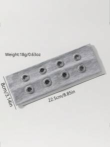 1pc Fashion Punk Headband Gothic Style Soft Non-Slip Elastic Hollow Beach/Holiday Headband, Elastic Yoga Sports Headband, Versatile For Daily Wear Fall Winter Hair Band Hair Accessories For Women For Vacation Outfits Woman Elegant Scarf Women Bandana Soft Headwrap - Grey - View 4