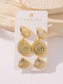 Ensemble de boucles d'oreilles de style de luxe, populaire style d'étoile européen et américain