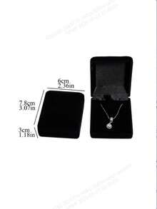 1 件黑色项链吊坠收纳盒，便携式项链手链首饰收纳盒，女士收纳盒，旅行必备礼物，返校礼物 - 黑色 - 查看 5