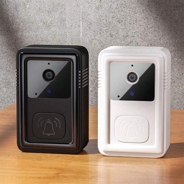 1pc Intelligent Wireless Doorbell With Camera, Two-Way Voice Intercom, Infrared Night Vision, Wi-Fi Connection, Rechargeable, Instant Application Viewing-Indoor/Outdoor/Home/Pet/Elderly, Wireless Doorbell Camera.