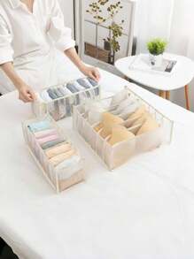 1pc/3pcs Underwear Storage Box Foldable Underwear Divider Storage Box, Wardrobe Storage Box Divider Box, Bra Drawer Storage Box Socks Underwear Storage Box Drawer Storage Clothes Pants Jeans Skirt Storage Box, Storage Pieces, Home Storage