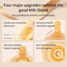 1 Piece With Storage Box Nipple Protector Breastfeeding Aid Anti-Bite Nipple Sticker - Brown - View 3