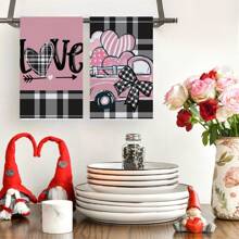 4 torchons de cuisine décoratifs Saint-Valentin, 45*66 cm, torchons Saint-Valentin, motif cœur, serviettes Saint-Valentin, décoration de table pour la décoration intérieure de la cuisine de la maison