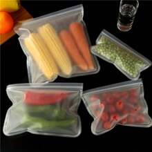 1 Stück wiederverwendbare Silikon Reißverschlussbeutel - spülmaschinenfest, luftdichte Aufbewahrungstaschen für Obst, Gemüse, Sandwiches, Fleisch & Snacks - ideal für Mahlzeitenplanung & Küchenorganisation, Mahlzeitenplanung-Organisation | luftdichte Aufbewahrungsbeutel | haltbare Plastikbeutel, Lebensmittelaufbewahrungsbehälter