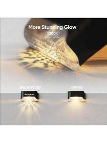 12 Stücke Solar-betriebene LED-Gartenleuchten, Treppenbeleuchtung für Außen-Dekoration - Terrasse, Stufen, Geländer, Wand, Garten, Treppe, Terrasse, Zaun, Einfahrt Beleuchtung, Multi-Farb-Steuerung, für Heim-Dekoration und Geländer-Dekoration