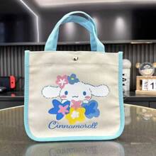 Sanrio Bolso de lona con diseño de Hello Kitty, nuevo bolso de mano, bolsa de almuerzo y bolso de mano de Kitty, adecuado para vacaciones, Halloween, Navidad, fiestas, cumpleaños, regalos