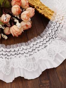 1/2/4/8/12/20 Yards, 8cm Wide Elastic Lace Trim, Pleated Organza Lace Edging, Ribbon, Sewing Craft, Doll Clothes, Wedding Dress Decorative Accessories - Multicolor - View 5