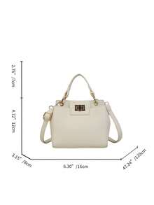 Túi xách công sở thời trang, túi xách nữ cao cấp nhẹ nhàng, túi đeo vai thanh lịch, đa năng cao cấp, phù hợp cho công việc. - Màu be - Xem 3