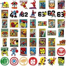 Marvel 50PCS Marvel Avengers Officially Licensed Vinyl Stickers Q-Version Heros Tony Stark Holk Captain America Waterproof Cartoon Gifts For Water Bottles Laptop Bumper Water Bottles Computer Phone Hard Hat Car And Decals Spider Man Hulk Iron Man