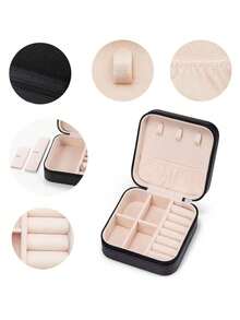 1 件迷你旅行珠宝收纳盒，便携式拉链旅行珠宝收纳盒，女士礼品盒，多功能珠宝展示架，可放置戒指、吊坠、耳环、项链等。- 适合女孩和女士的礼品盒、情人节礼品盒、圣诞礼品盒、圣诞装饰、家居装饰、节日派对装饰包、房间装饰、包、化妆包、梳妆台、旅行、化妆包、旅行必需品、收纳袋、收纳、旅行必需品、化妆品收纳盒、化妆包、化妆品收纳盒、收纳袋、洗漱包、桌面收纳袋、化妆包、化妆收纳、梳妆配件、化妆包、化妆包、珠宝盒、小袋、化妆刷架、刷子架、香水收纳袋 - 彩色 - 查看 8