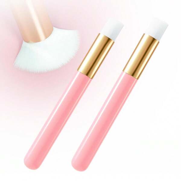 2-Piece Lash Brush Cleaning - Lash Shampoo, Fan Brush, Peel Off Blackhead Remover, Nose Cleaning (Pink)