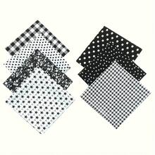 7件25厘米*25厘米黑色手工拼布套装 - 黑色 - 查看 3