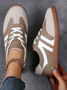 女士休闲运动鞋 - 舒适平底鞋，柔软低帮运动鞋