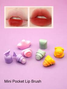 1pc/2pcs/4pcs Silicone Soft Comfortable Water Drop Face Cleaning Brush, Massaging Facial Pore Cleansing Device, Mini Silicone Lip Brush With Cap For Lip Makeup, Portable Travel Makeup Brush Set