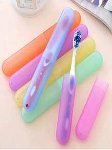 6/5/3/2/1pc Portable Colorful Dust-Proof Toothbrush Holders, Plastic Toothbrush Storage Case Suitable For Daily Use And Travel