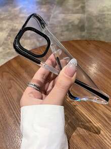 1 件黑色软框手机壳，简约 TPU 透明壳，黑色镜头保护，优质触感防震防水透明壳，兼容 ，是送给女朋友、男朋友、家人或自己的理想礼物 - 無色 - 查看 2