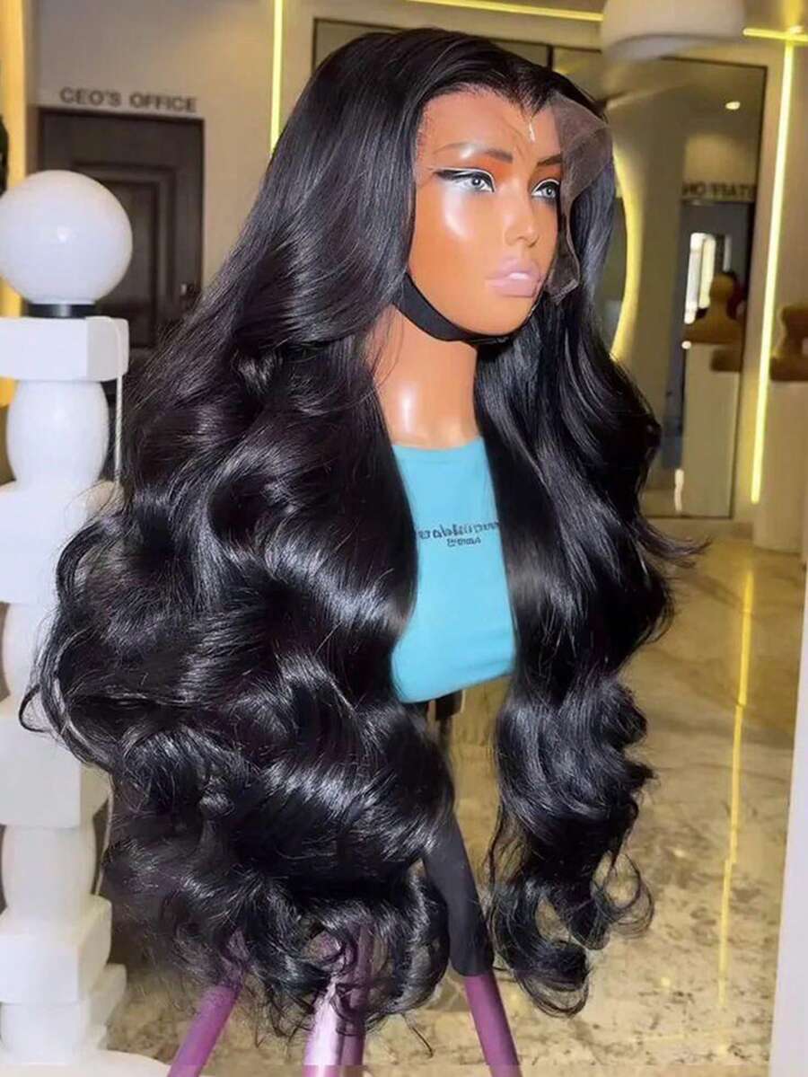bling hair 13x6 13x4 4x4 Lace Front Perücken Echthaar 180 Dichte Body Wave Lace Frontal Perücken Echthaar Vorgezupft Natürliche Farbe 9x6 6x4 5x5 7x5 Kleberlose Perücken für Frauen