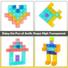 20/50pcs Magnetic Building Blocks, Transparent Magnetic Cube Construction Toys For Kids, Toddlers, Random Colors