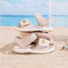 GENGASUN 1 pieza Sandalias informales de unicolor de lona para niñas pequeñas, zapatos de moda casuales de verano