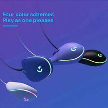 Logitech Ratón de juego con cable G102 | Ultraligero de 79g | Seguimiento sin latencia | 6 botones programables | Diseño ergonómico para manos medianas/pequeñas | Iluminación RGB personalizable | Micro-interruptor silencioso compatible para uso de oficina, morado - Morado - Ver 5