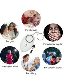 Women's Cute Self-Defense Keychain Set. Gift Box Set With 9 Cute Keychains For Ladies, Including Pom-Poms, Personal Alarms, Bottle Openers, Rhinestone Shiny First Aid Kits And Survival Whistles. For Daily Use And Holiday Gift Giving - 藍色 - 查看 3