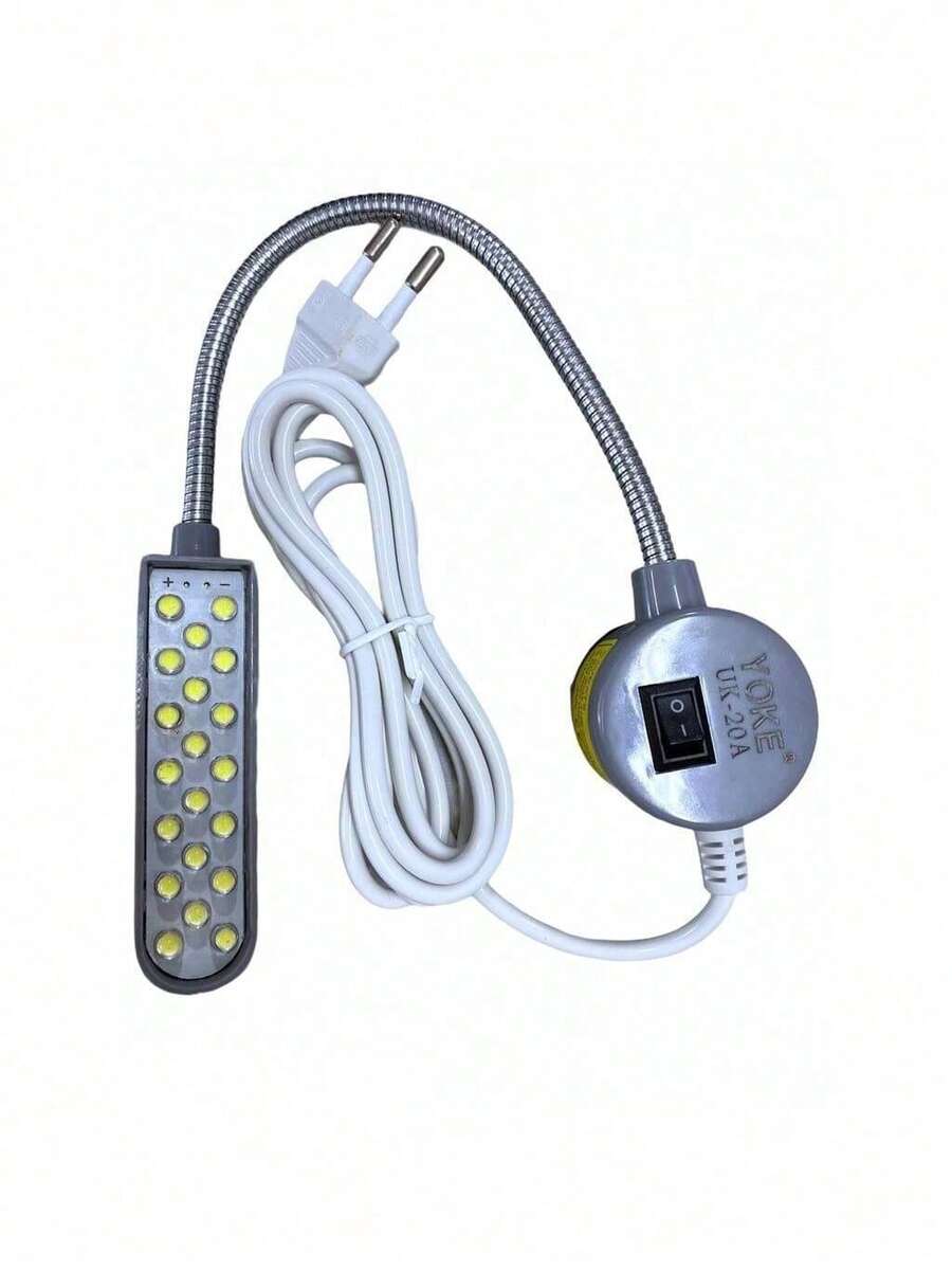 Luminária Led Máquina Costura Com Tomada Haste Flexivel Bivolt super forte - Multicolorido - Visão 1