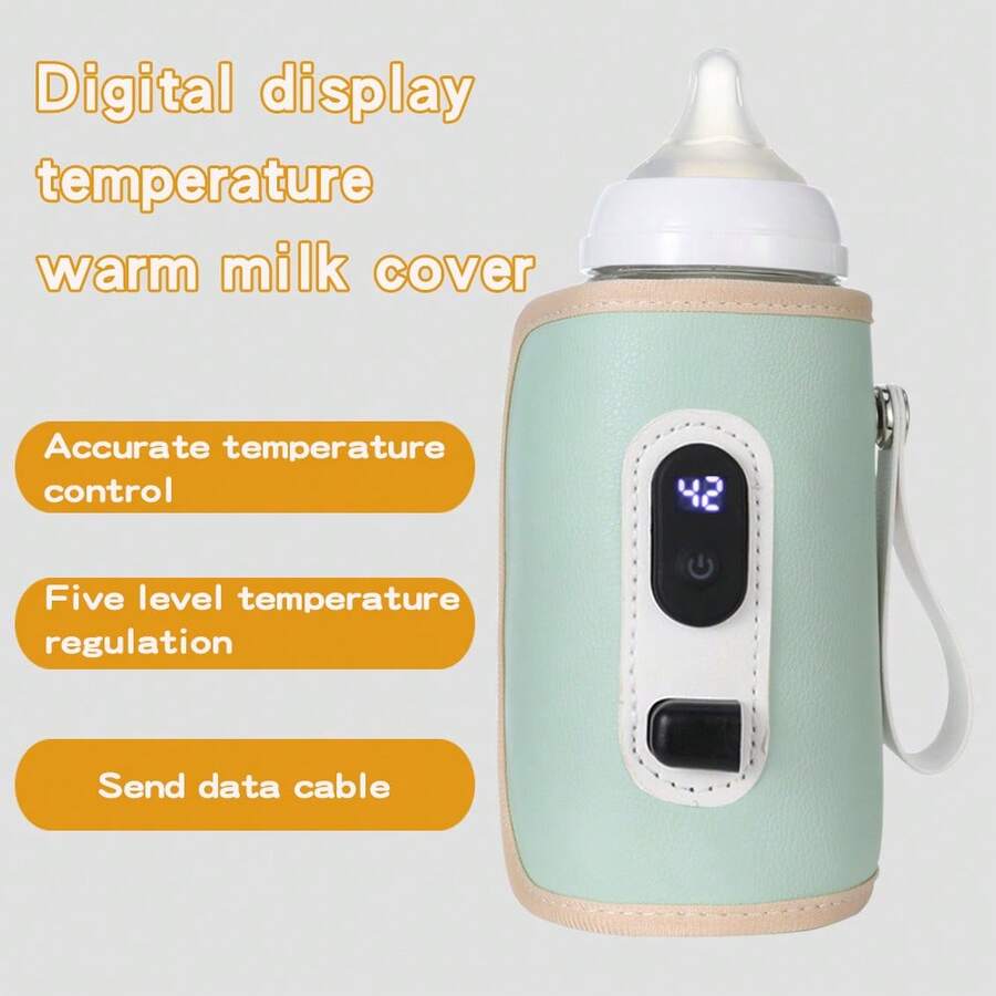 Baby Bottle Bottle Bottle Thermal Insulation USB Travel Cup Milk Heater Bottle Cap 5 Speed ​​Temperature Adjustable Removable Indoor Outdoor Outdoor Drive Handheld Instrumental Heater