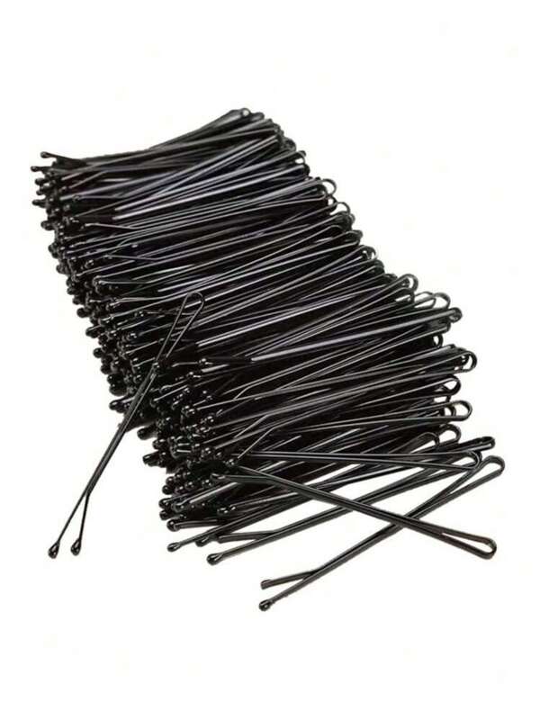 200pcs/100pcs/50pcs/10pcs Of Women's Black Simple Solid Color Hair Clip Girls Girls Children's Hair Accessories Black Word Clip Hair Clip Small Black Clip Headdress Hair Clip Broken Hair Side Clip Wave Just Clip Female U-Shaped Fixed Hair Clip