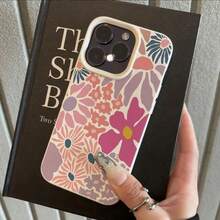 1pc TPU Material Elegant Floral Pattern Phone Case Compatible With Apple/ Phones,International Version, Not The Domestic Version - White - View 3