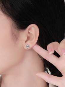rainonme 0,5 Karat*2 elegante Moissanitohrringe in Herzform für Frauen, Sterling-Silber, modischer Hochzeitschmuck, hochwertige Ohrschmuckstücke für Frauen, hypoallergen, ideale Wahl für den täglichen Gebrauch und Urlaub, exquisites Geburtstagsgeschenk, Verlobungs-, Hochzeits-, Jahrestags-, Weihnachts- und Gelegenheitsgeschenk, funkelnder, wunderschöner Schmuck, Abschlussgeschenk, Schmuck im Sommerstil für 2025