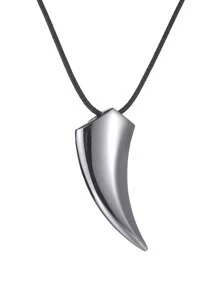 1 Pc Punk Hip Hop Stainless Steel Crescent Tooth Spike Pendant Necklace Men Women Fashion Wolf Tooth Chain Necklace Jewelry