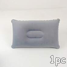 Almohada de viaje inflable ultraligera tamaño A4, almohada de aire de tela de felpa cuadrada pequeña para viajes, fácil de guardar, adecuada para camping, dormir en casa y la oficina, viajes de vacaciones, senderismo, siesta, soporte para el cuello y la cintura