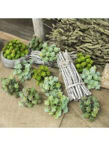 1pc Simulated Succulent Plant, Desktop Fake Bonsai, Desktop Miniature Model, Artificial Fake Stem Table Decoration, Landscape Crafts, Suitable For Sand Trays, Flower Pots, Micro Landscapes, Fairy Tale Gardens, Train Model Railways, Aquarium Decorations, Photo Props, Garden Courtyard Landscaping Decorations, Etc.
