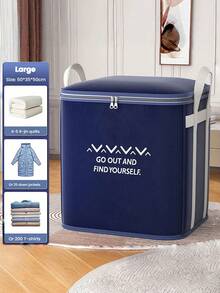 1pc Large Capacity Thick Bedding Storage Bag, Moisture-Proof Clothes Organizer Box For Seasonal Change & Moving