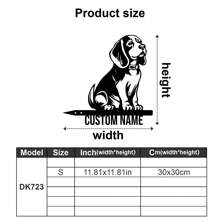1 pieza Decoración de pared de arte de metal personalizable con salchicha dóberman con texto personalizado, silueta de perro con flores, cartel de metal para amantes de las mascotas, regalo personalizado para propietarios de perros, decoración colgante interior y exterior para amantes de los perros, regalos de Navidad, ornamentos, decoración del hogar, decoración de pared, decoración de habitación, decoración de la sala de estar, decoración de dormitorio, decoración de baño, decoración de cocina, decoración de la casa, regalos personalizados, regalos personalizados, decoración de jardín al aire libre