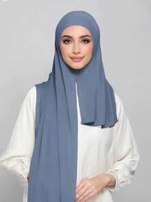 1 pezzo Hijab in jersey da donna, hijab in modal, tinta unita, morbido e setoso, confortevole e traspirante, foulard, turbante in jersey, sciarpa/scialle 180cm*70cm, adatto per uso quotidiano, all'aperto, preghiera, culto