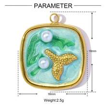 1 Stück Edelstahl DIY Anhänger mit Muscheldesign, Fisch & Meeresbewohner - Geeignet für Halsketten, Armbänder, Ohrringe