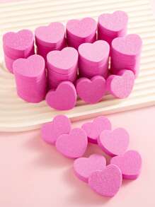 50/30/10pcs Heart Shape Mini Nail Buffer Block,100/180 Grit Double-Sided Sponge Nail File,Professional Nail Polishing Tools For Shaping And Smoothing,Suitable For Manicures And Pedicures