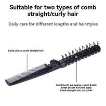 NEFOUME 1套便携式折叠梳子套装 - 双面梳和迷你镜子旅行套装 | 粗/尼龙齿，适合直发/卷发 | 防静电防发护理礼物，返校，旅行度假必需品，女士发饰