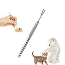 Herramienta de acero inoxidable para eliminar garrapatas - Cabeza en forma de V fácil de agarrar, sin residuos, portátil y duradera, adecuada para uso doméstico o de viaje, removedor de garrapatas, pinza de acero inoxidable para mascotas, tenedor para eliminar garrapatas de mascotas, herramienta repelente de mosquitos, herramienta ideal para el control de plagas de mascotas en verano
