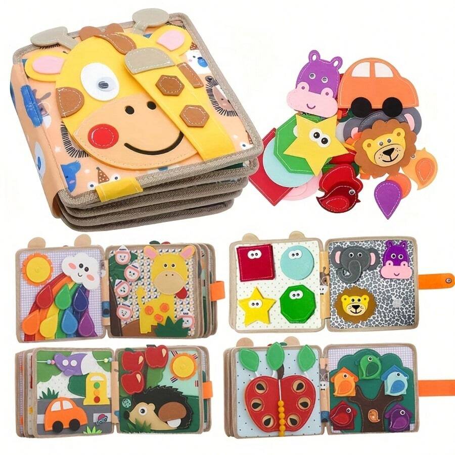 Busy Book, Busy Board Old -Travel Toy Quiet Activity Book, Life Skills & Fun Games-Sensory Toy, The Perfect Birthday Present