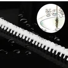 5pcs Drain Brush, Long Drain Blockage Removal Tool, Pipe Brush Cleaner With Nylon Bristles, Sink Drain Cleaner For Bathroom, Kitchen Sink, Bathtub, Shower And Sewer Drain Cleaner, Hair Removal Drain Blockage Remover, Sink Brush, Pipe Blockage Removal Tool, Complimentary Hook