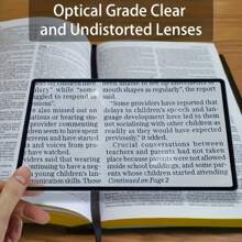 1pc HD Clear Reading Glasses Bookmark -Ultra Thin High Definition Magnifying Bookmark – Transparent PVC Full Page Reader Card With Optical Grade Clear Lenses, Ideal For Seniors And Low Vision Readers, Portable Design,Reading Aid, Minimalist Magnifier, Lightweight Magnifier,Tablets, Smartphones, Book Magnification Tool, Ergonomic Design, Lightweight Magnifier, School Supplies,Back To School