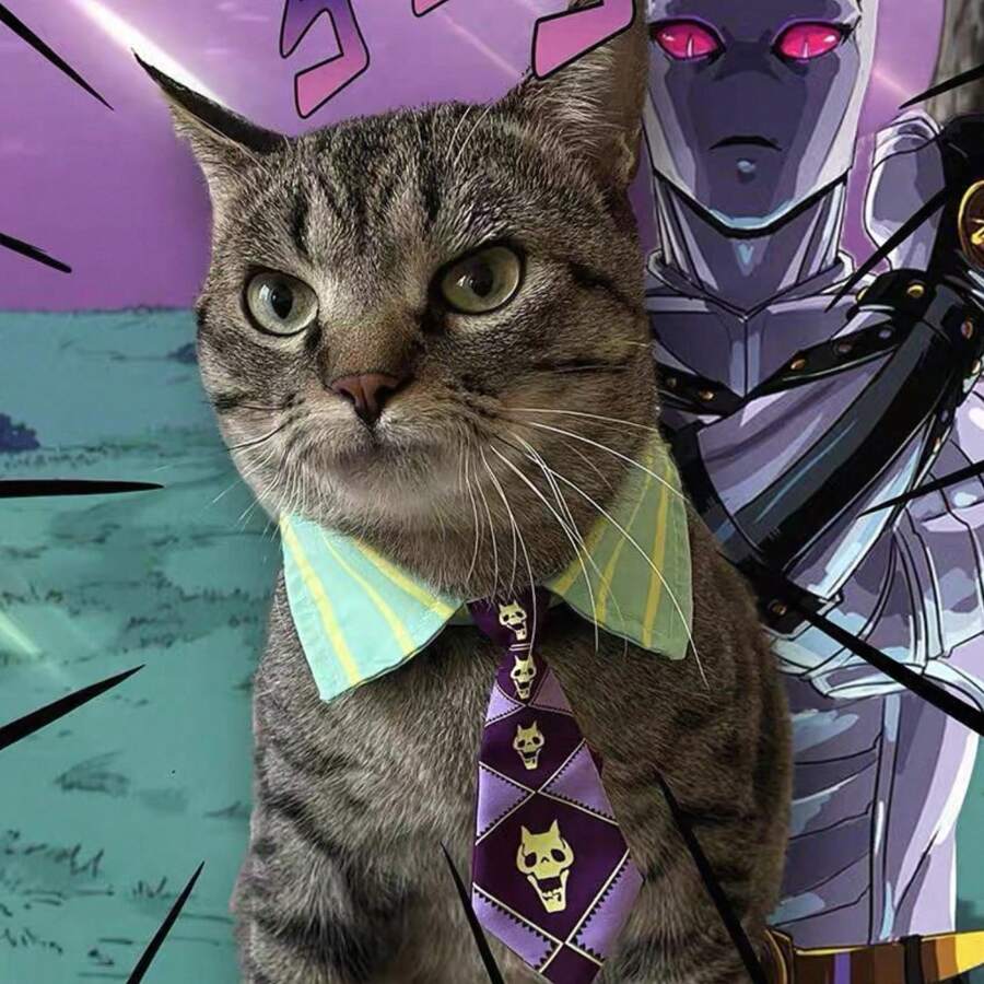 Accesorio de disfraz para mascota, corbata de cuello a rayas de moda
