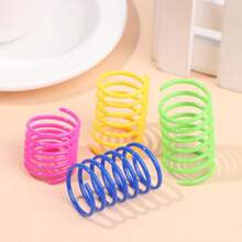 50 piezas Juguetes para gatos Muelle espiral de plástico, Juguetes para gatos Muelle espiral, Juguetes para gatos y gatitos, Para batear, masticar, cazar y juego activo y saludable